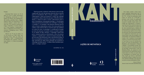 Lições De Metafísica, De Kant, Immanuel. Pensamento Humano Editorial Editora Vozes Ltda., Capa Mole Em Português, 2022