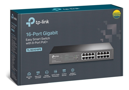 Switch Tp-link Gigabit Ethernet Tl-sg1016pe 16 Puertos 8000e