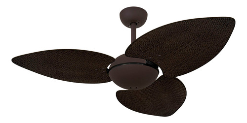 Ventilador De Teto Volare Marrom Office Dunamis Palmae 110v Cor Da Estrutura Marrom-escuro Cor Das Pás Rattan Marrom Diâmetro 120 Cm Frequência 404rpm Material Das Pás Mdf Quantidade De Pás 3