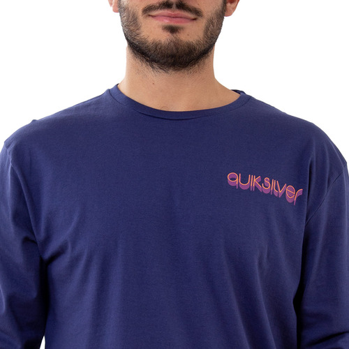 Imagen 4 de 4 de Remera Ml Og Classic (azu) Quiksilver