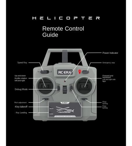 Helicóptero Rc Sin Escobillas C190 H145 Rtf De 6 Canales 1:2