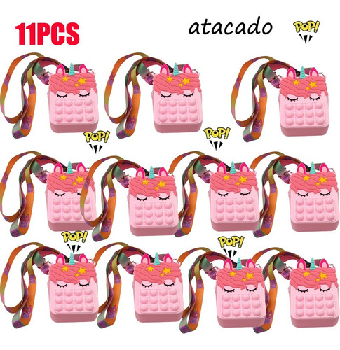 11 Monedero Pop It Fidget (unicornio) Al Por Mayor