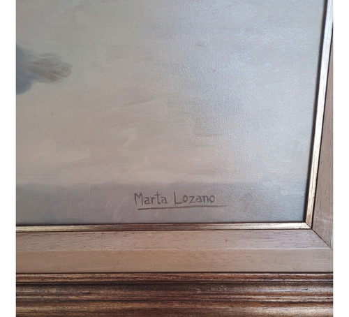 Cuadro Al Oleo De La Pint Arg Marta Lozano(70×80cm)firmado (Usado)