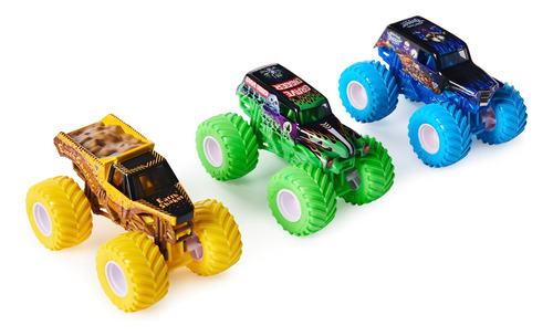 Monster Jam, Charged Crushers - Paquete De 3 (grave Digger,.