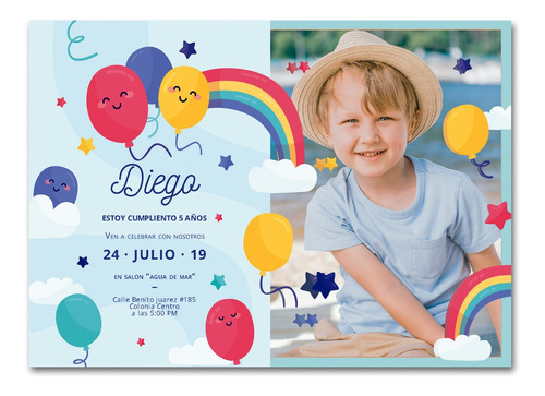 25 Invitaciones Cumpleaños Con Sobre Lista Para Entregar