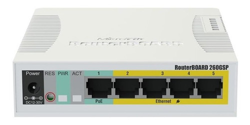 Switch Router Mikrotik Rb260gsp Ap 5 Puertos Giga Poe Sfp