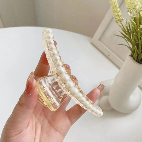 Coreano De La Moda De Perlas Pinza Para El Pelo 6 Piezas