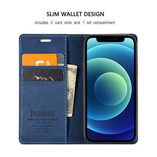 Funda Para iPhone 12 Mini Azul 5.4 Pulgada Pu Piel Sinte - 1