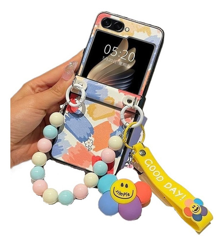 Funda De Cuero Para Teléfono Pulsera De Colores Para Samsung