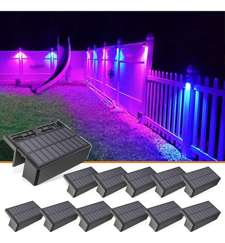 ~? Volisun Solar Deck Lights Outdoor Fence Lights, 7 Colores