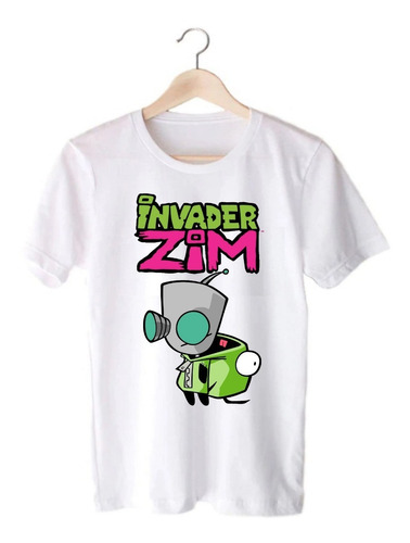 Remera Blanca Invasor Zim - Gir - Serie/peli