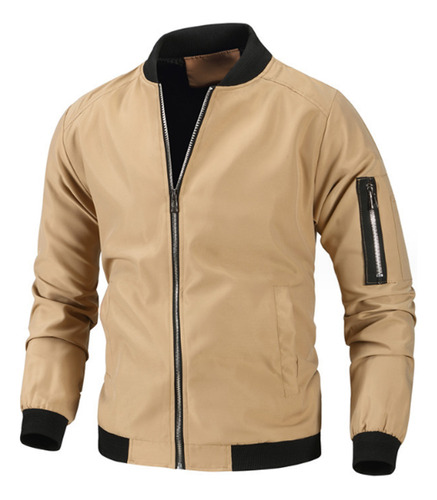 Chaqueta Casual Ligera Para Hombre Softshell Flight Bomber J