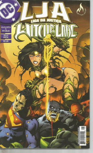 Liga Da Justica Witchblade - Edição Especial - 50 Páginas Em Português - Editora Mythos - Formato 15 X 24,5 - Capa Mole - 2002 - Bonellihq Cx450 H23