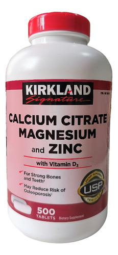 Calcium, Citrate Magnesium And Zinc. Kirkland 500 C.magnesio