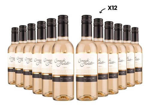 12x Vino Cremaschi Furlotti Reserva Pinot Grigio 375 Cc