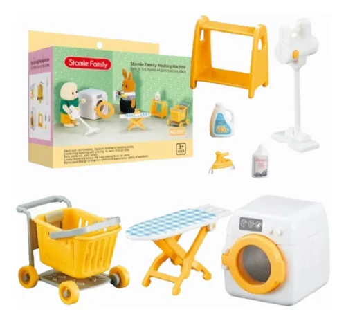 comprar Set Aseo Lavadora Aspiradora Planchado +(9 Pcs) Casa Muñecas