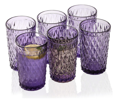 2,.0 °f Tabletop Juego De 6 Vasos De Bebida Purple Highba