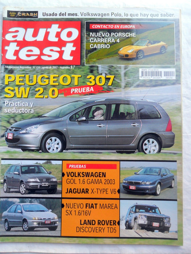 Auto Test 154 Peugeot 307 * Jaguar X-type * Vw Gol 1.6 Gamma