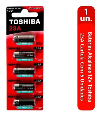Pilha Alcalina 12v 23a Toshiba - Com 5 Un