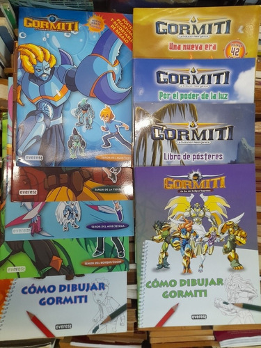 Lote 9 Libros Gormiti Cómo Dibujar, Señor Mar Aire Tierra