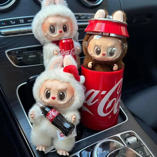 Labubu Oso Peluche Sorpresa 13 Cm Índigo Llavero Niño Niña Labubu Coca Cola