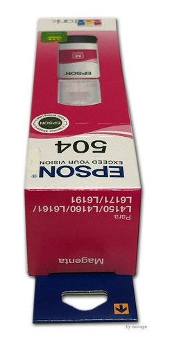 Combo 4 Botella Tinta Epson 504 Negro Cian Magenta Amarillo
