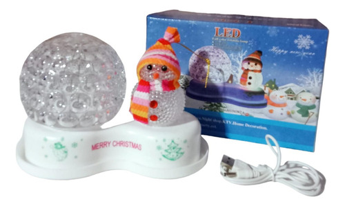 Muñeco Copo De Nieve Luminoso Con Luz Led Decorativa Navidad