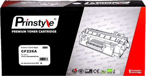 Toner Prinstyle 26a Cf226a 3.100 Pág Iso Rendimiento 19752