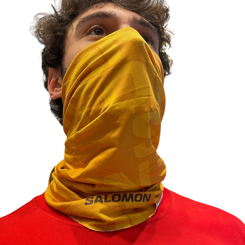 Cuello Térmico Salomon Multifunción Trekking Multiuso Unisex Dorado Oscuro Liso Único