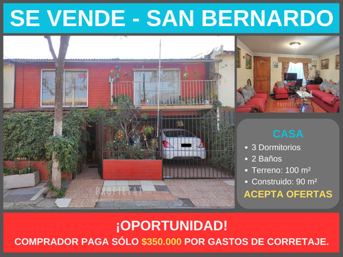 Venta Casa 3d 2b 1e, Villa Los Halcones, San Bernardo