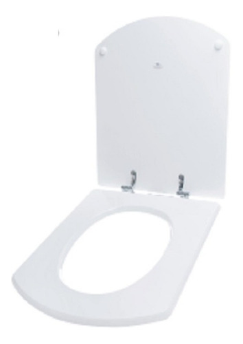 Tapa Asiento Inodoro Hall Con Herrajes Cromo Mdf Derpla
