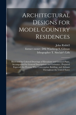 Libro Architectural Designs For Model Country Residences:...
