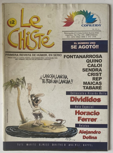 Le Chisté Nº 2, Humor Historieta, 56 Pág. 1989, Y1b4
