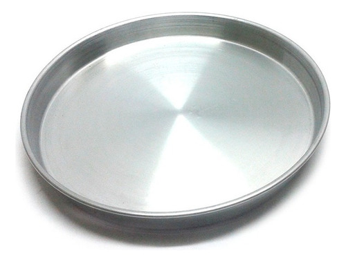 Molde Para Pizza Pizzera Reforzada Aluminio Para Horno 35 Cm Color Gris