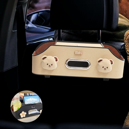 Organizador Para Asiento Trasero De Coche, Oso Caqui