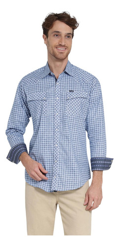 Camisa Vaquera Hombre Wrangler Slim Fit Manga Larga 406