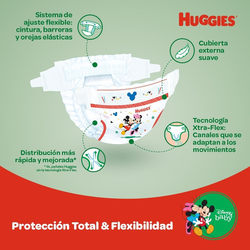 Imagen 6 de 9 de Pañales Huggies Flexi Comfort Ahorrapack