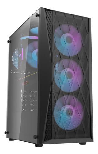 Gabinete Gamer Darkflash Dk352 Mesh Atx 4 Fans Rgb Incluidos Negro