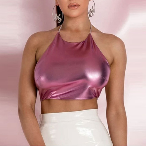. Camiseta Sin Mangas Con Camisola For Mujer, Cuello