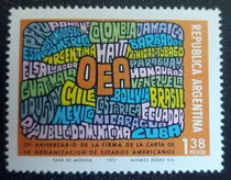 Comprar Filatelia Argentina 25 Años De La Oea 1974 Mint