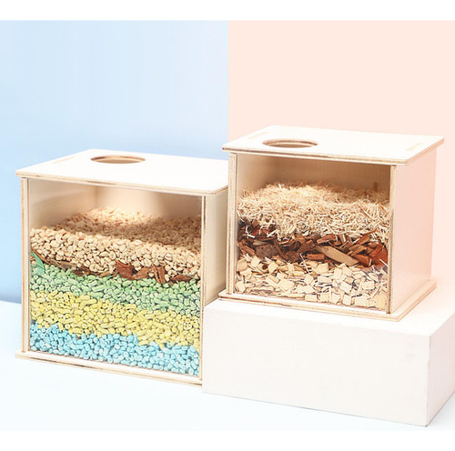 Caja De Baño De Arena Para Hámster, Jaula 16cmx13cmx14cm