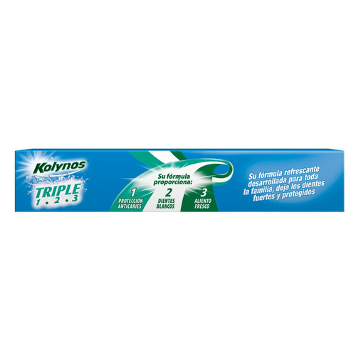 Imagen 3 de 3 de Pasta dental Kolynos Triple Extra Fresh en crema 90 g