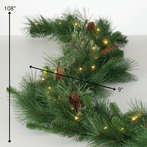 Guirnalda De Navidad Preiluminada 274 Cm Con Luces Blancas