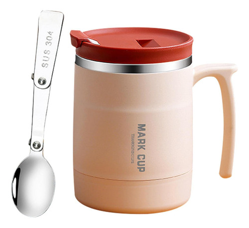 Stainless Steel Thermos Mug - Travel Coffee Mug With Spoon