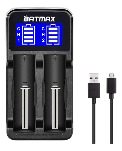 Batmax Cargador De Bateria Dual Usb Inteligente Universal Lc