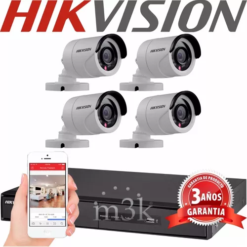 Kit 4 6 8 10 kit cámaras Seguridad Vigilancia 720p Hikvision