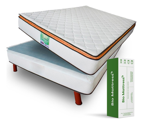 Colchon King Size En Caja Memory Foam Bio Cotton Con Box