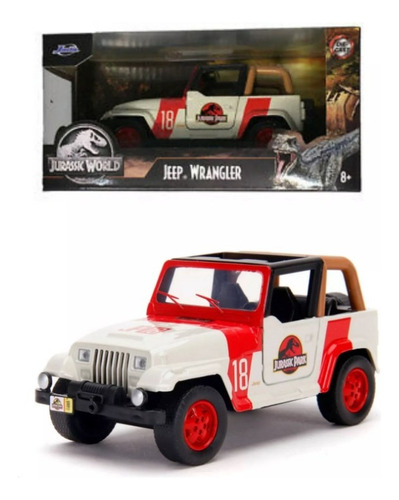 Jeep De Colección Wrangler Jurassic World Jada Escala 1:32