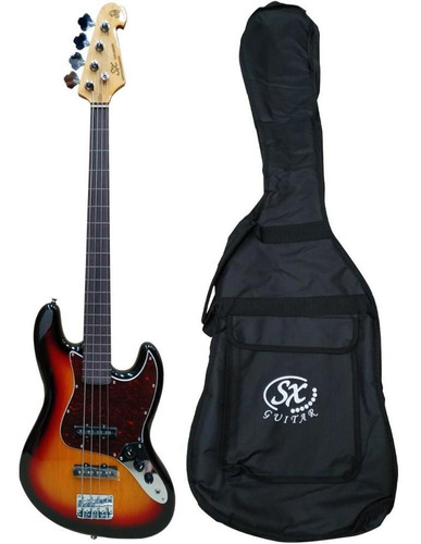 Baixo Sx Jazz Bass Fretless Jb 1962 3ts Sjb62ftor Com Bag