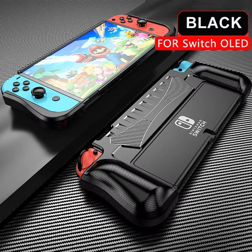 Capa Preta Silicone Switch Oled Compatível Com Dock
